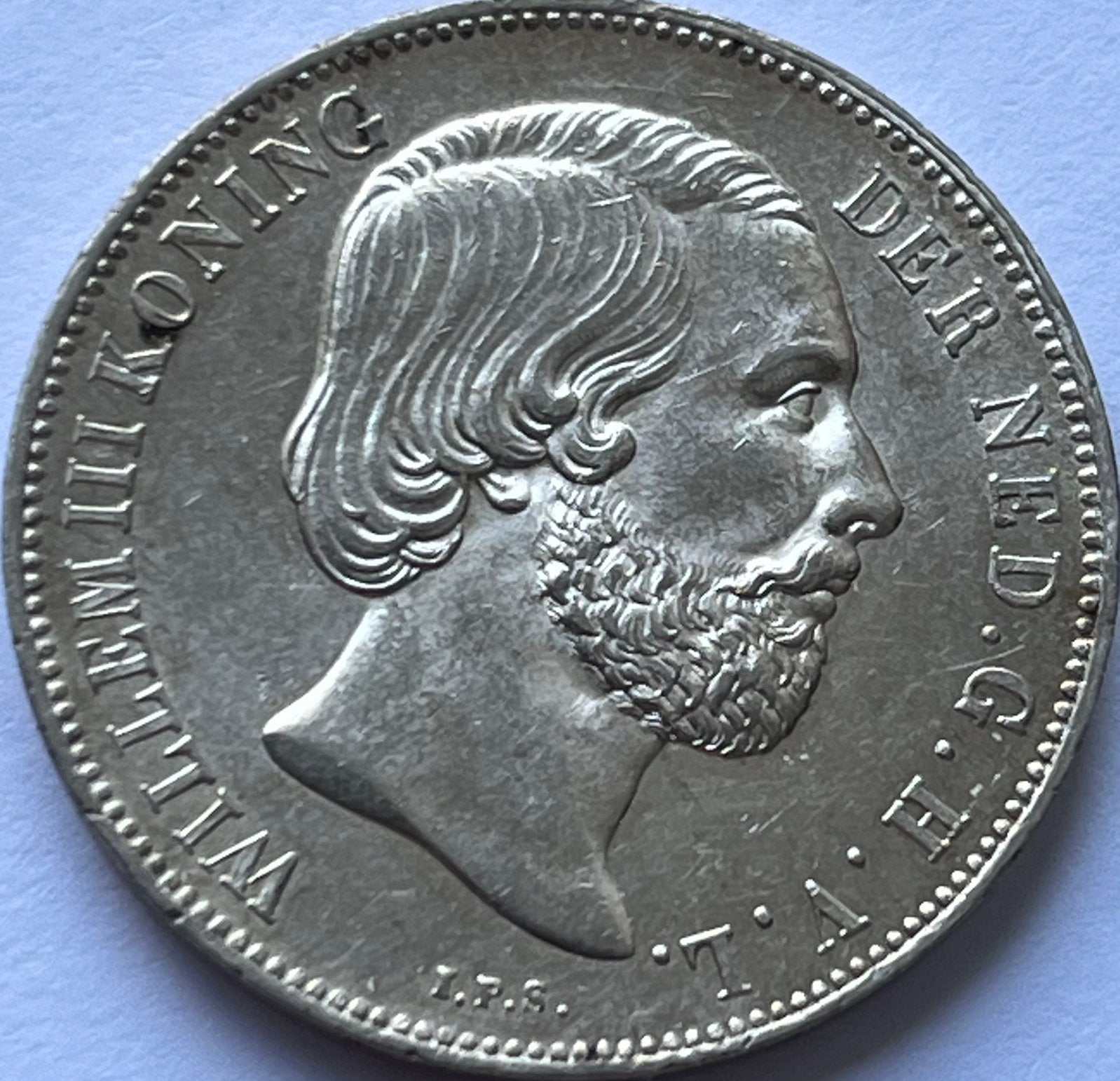 Zilveren gulden 1865 prachtstuk!, 1 gulden, Koning Willem III, Zilver, Ophalen of Verzenden