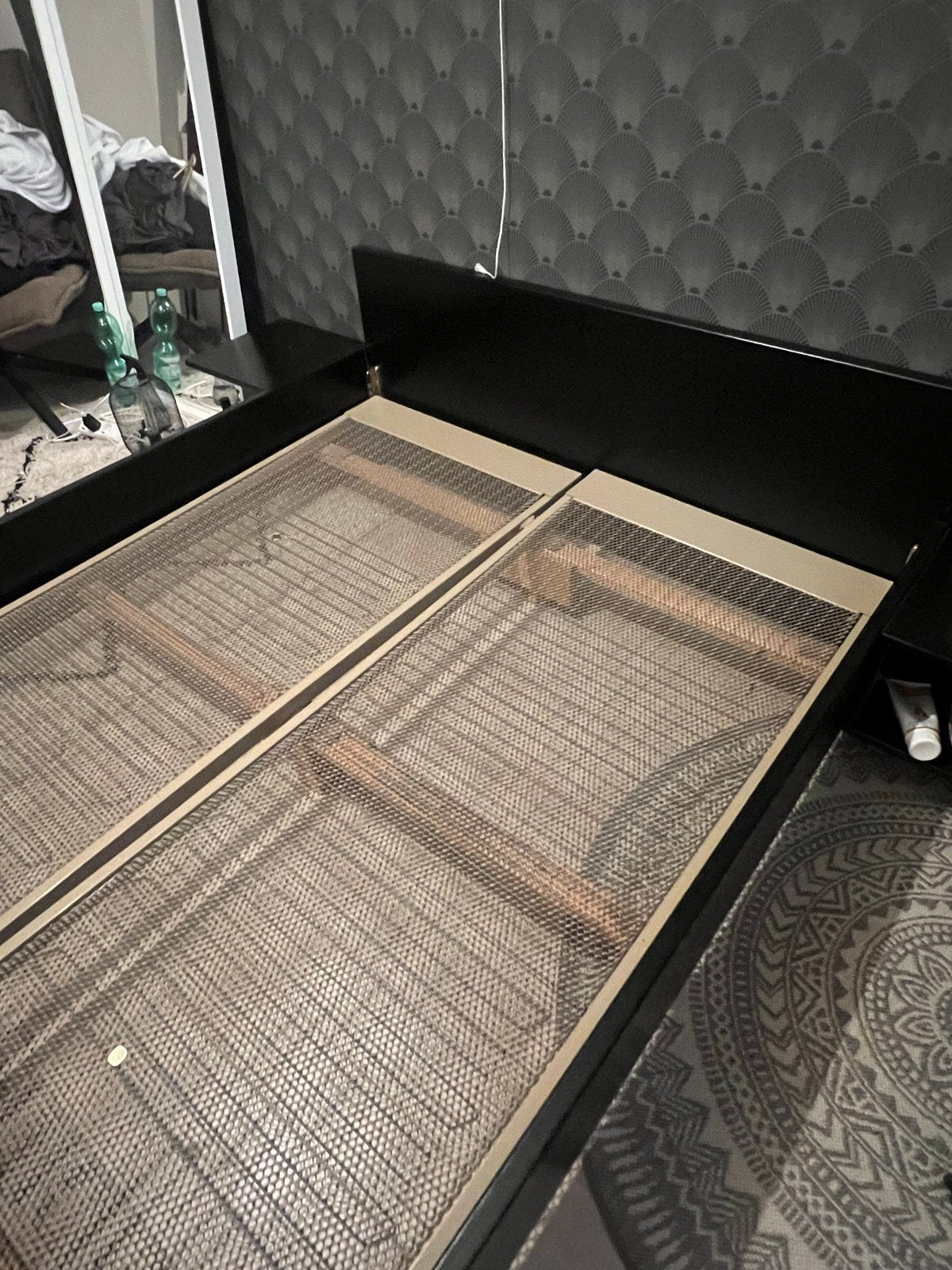 Tweepersoonsbed 140x200 met nachtkastjes, Ophalen, Gebruikt, Tweepersoons, 140 cm