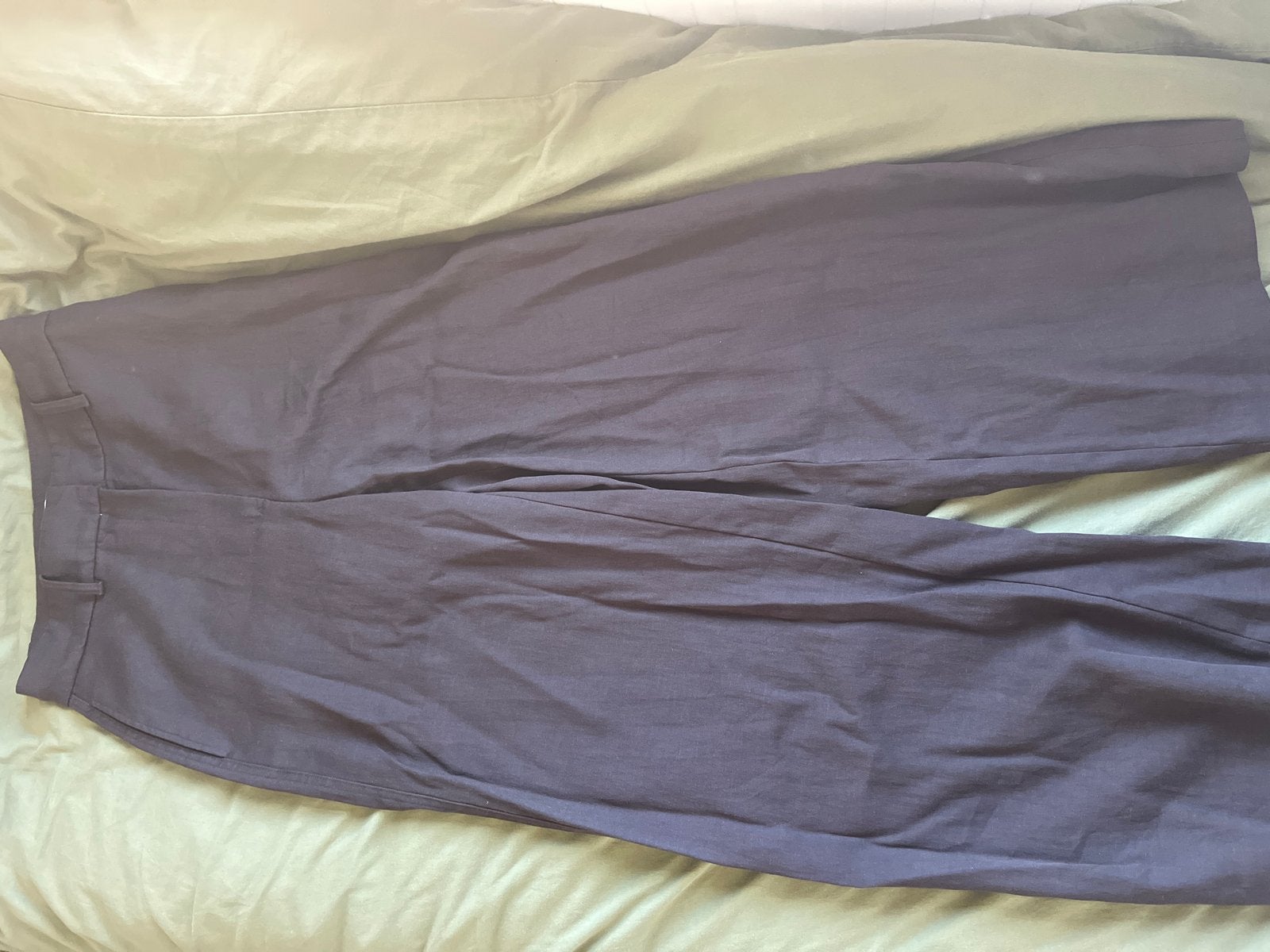 H&M Linnen Blend Broek - Maat 38 (M), Bruin, Nieuw, Lang, Ophalen