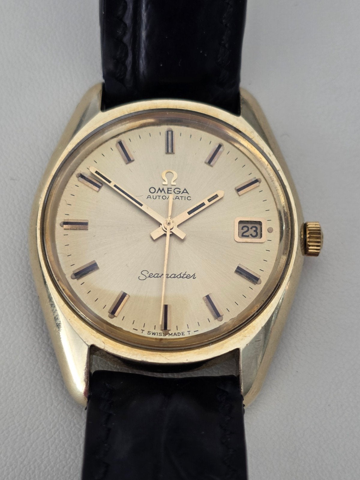 Omega Seamaster Automatic Cal.565, Sieraden, Tassen en Uiterlijk, Horloges | Heren, Ophalen, Leer, Staal, Polshorloge
