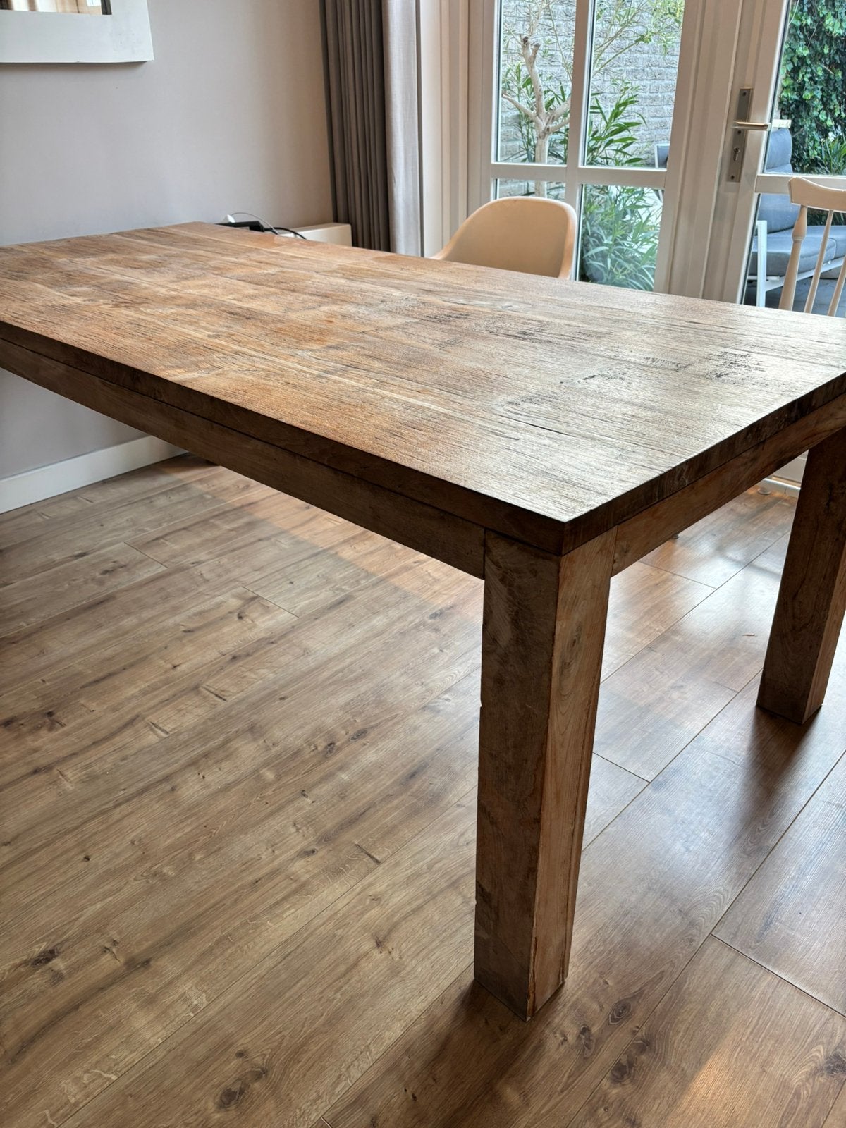 Gave eettafel van teak, Ophalen, Stoer, 100 tot 150 cm, Teakhout
