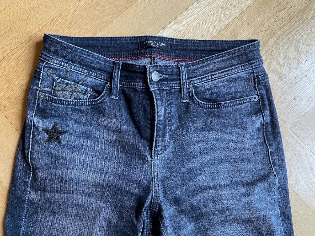 Zwarte stretch jeans van Cambio, maat 38, Cambio, Zwart, Ophalen of Verzenden, W30 - W32 (confectie 38/40)