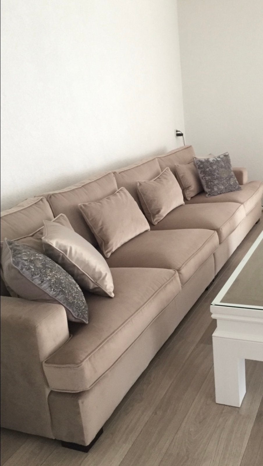 Bank / loungebank sand, Ophalen of Verzenden, Zo goed als nieuw
