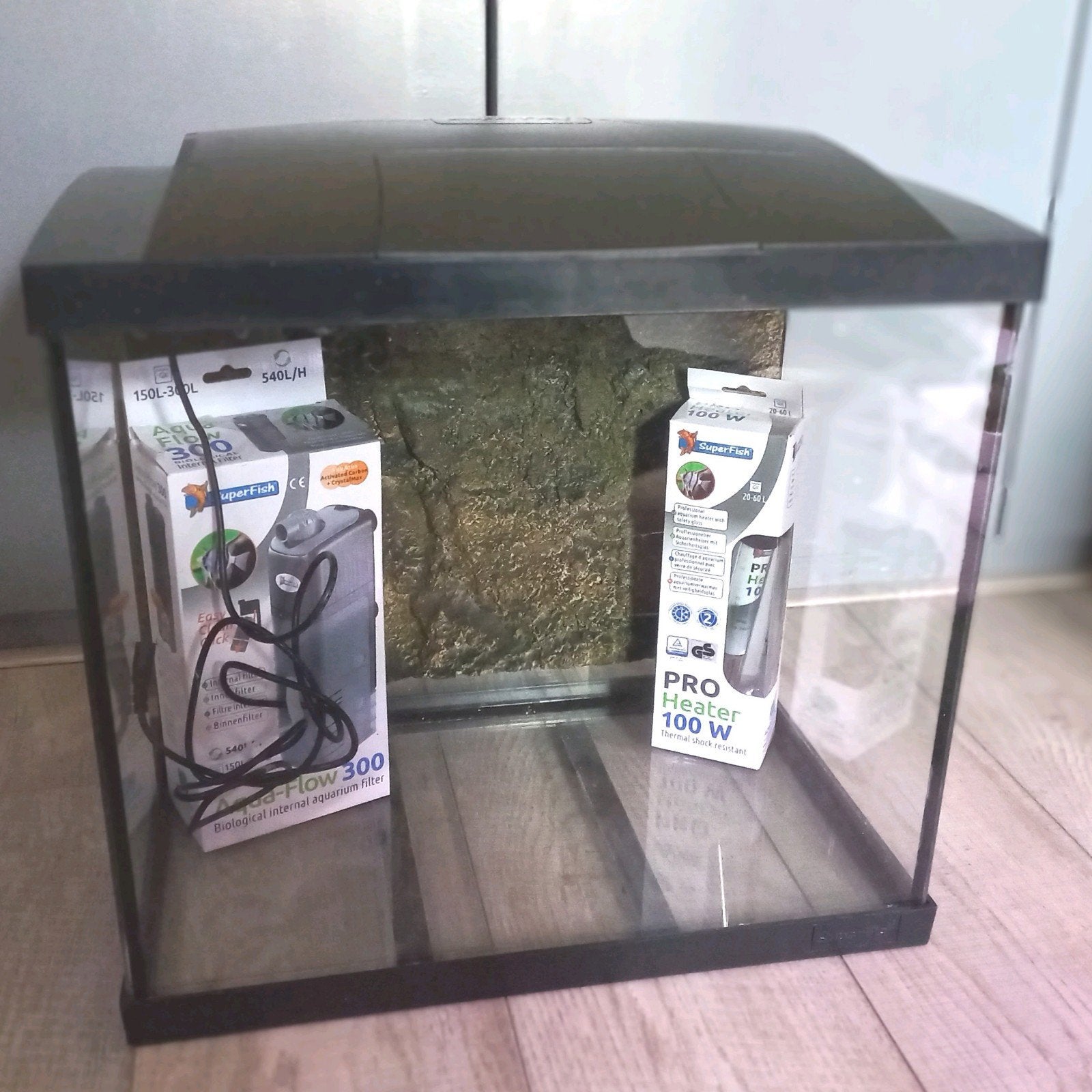 SuperFish 50 aquarium - zwart, Ophalen, Gebruikt, Leeg aquarium, Superfish
