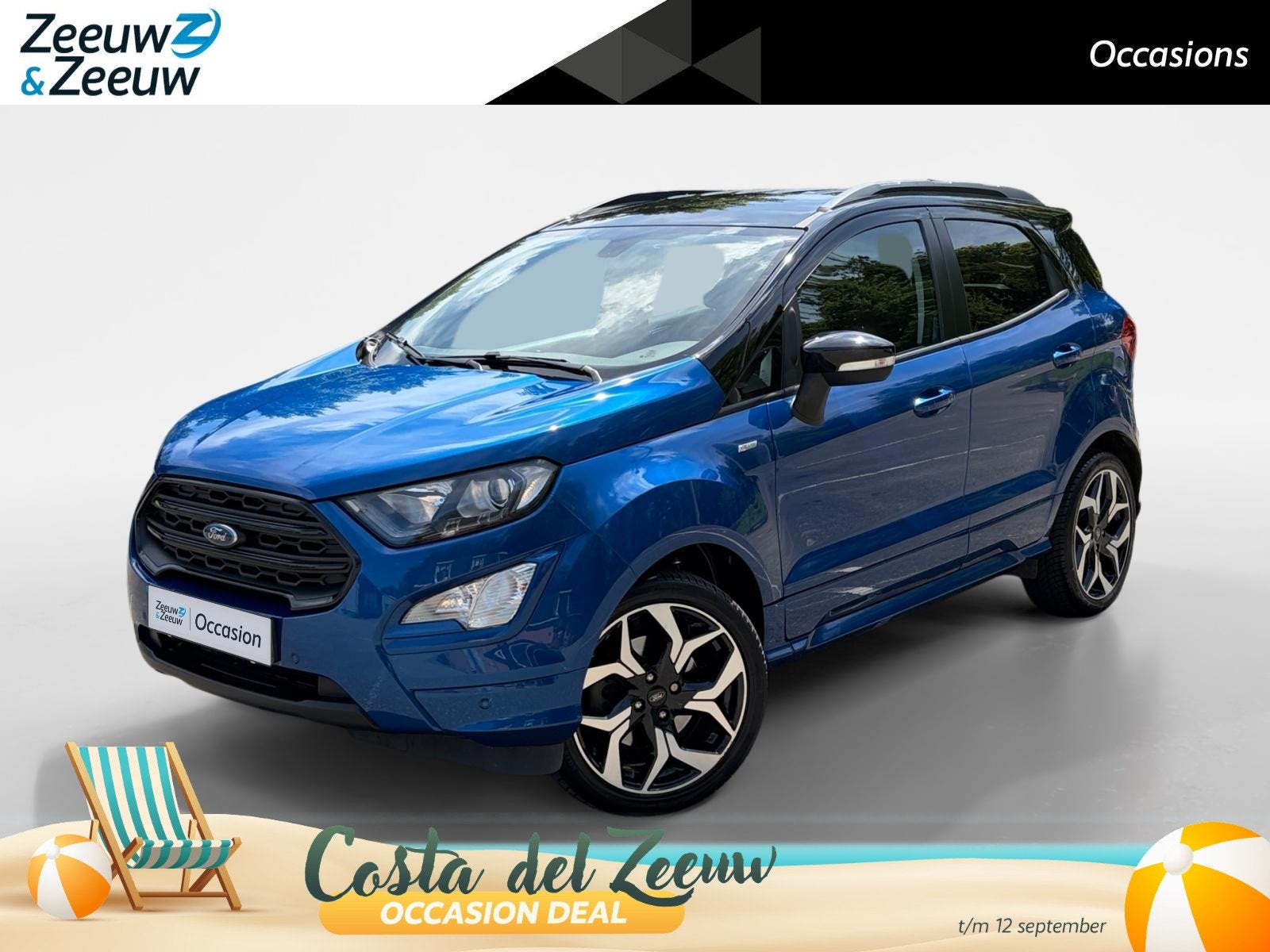 Ford EcoSport 1.0 EcoBoost ST-Line | Trekhaak | BLIS | Camer, Auto's, Voorwielaandrijving, 12 maanden, 125 pk, Gebruikt