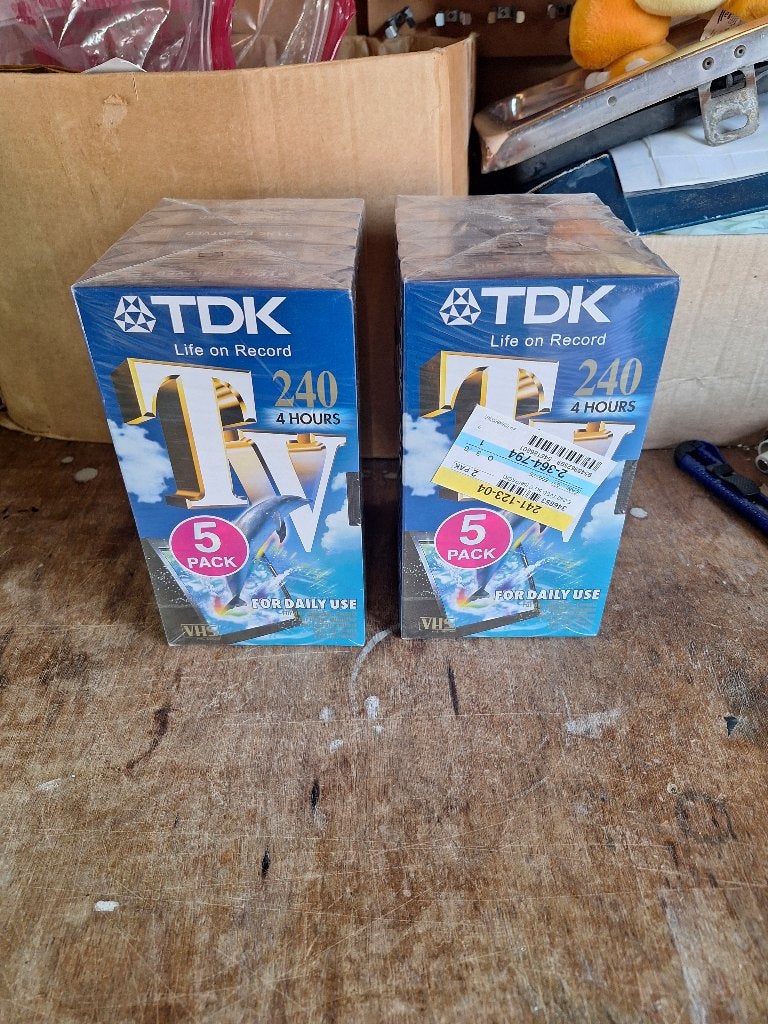 10 x TDK lege vhs videobanden 240 minuten gesealed, Alle leeftijden, Ophalen of Verzenden, Nieuw in verpakking, Overige genres