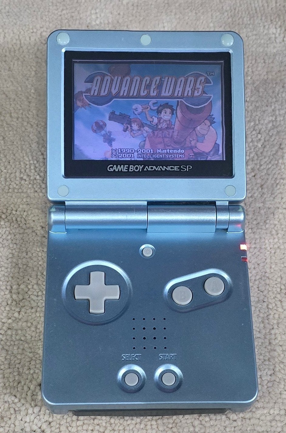 Arctic Blue Gameboy Advance SP, Spelcomputers en Games, Ophalen of Verzenden, Gebruikt, Game Boy Advance SP