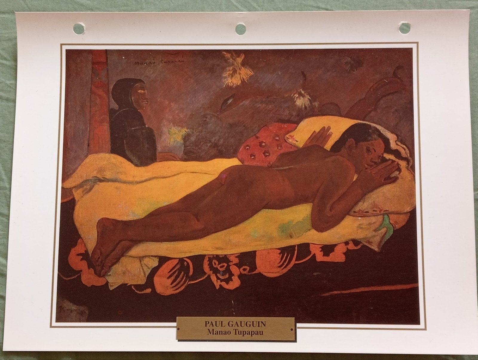 Paul Gauguin Manao Tupapau naakt erotiek print 1995, Ophalen of Verzenden, 1980 tot heden, Overige onderwerpen