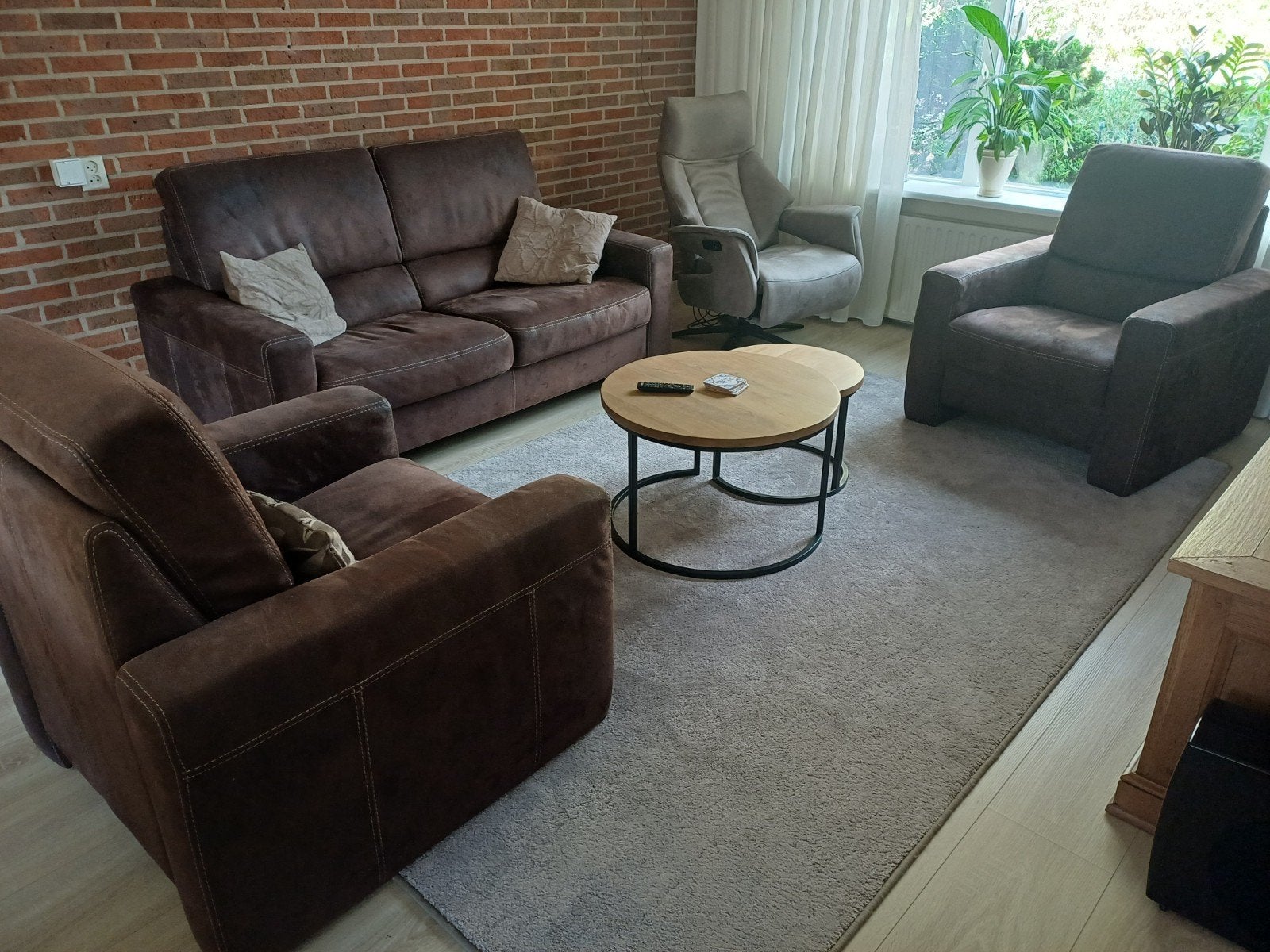 Bankstel, Huis en Inrichting, Ophalen, Gebruikt, Leer