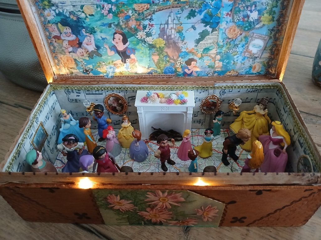 diorama kijkkast sfeerlicht miniatuur, Ophalen of Verzenden, Nieuw, Meerkleurig, Hout