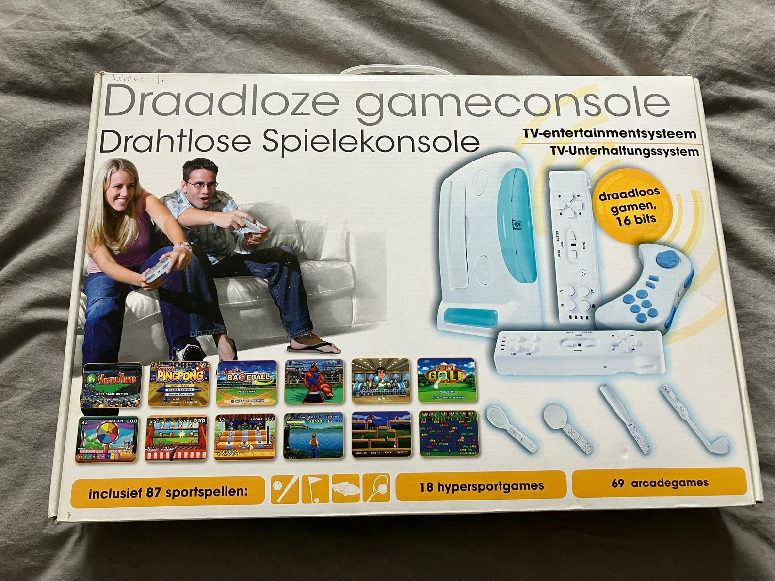 Draadloze Gameconsole met 87 Spellen - Compleet in Doos, Ophalen of Verzenden