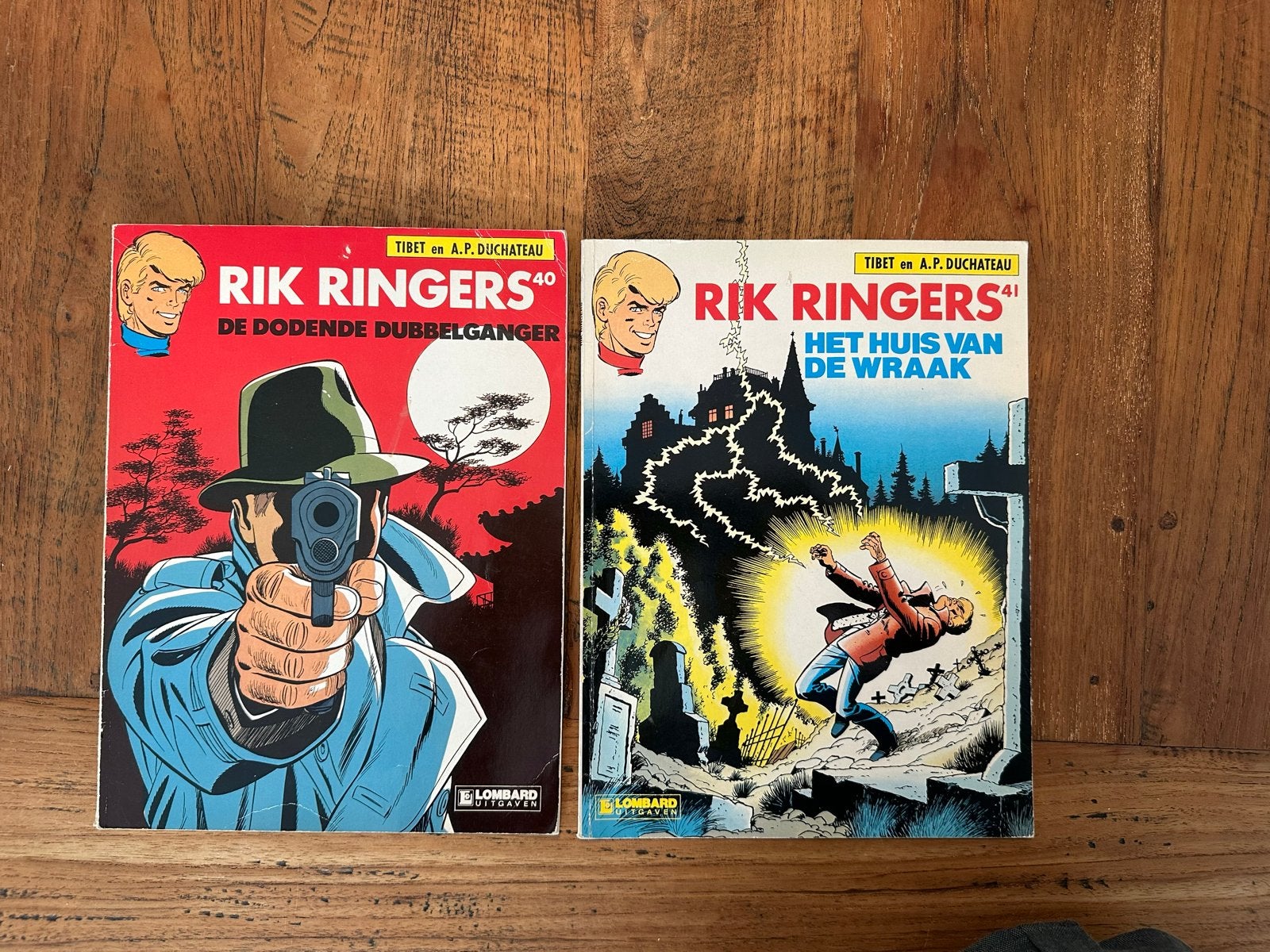 Rik Ringers stripboeken - De Dodelijke Dubbelganger & Het Hu, Meerdere stripboeken, Ophalen of Verzenden, Gelezen