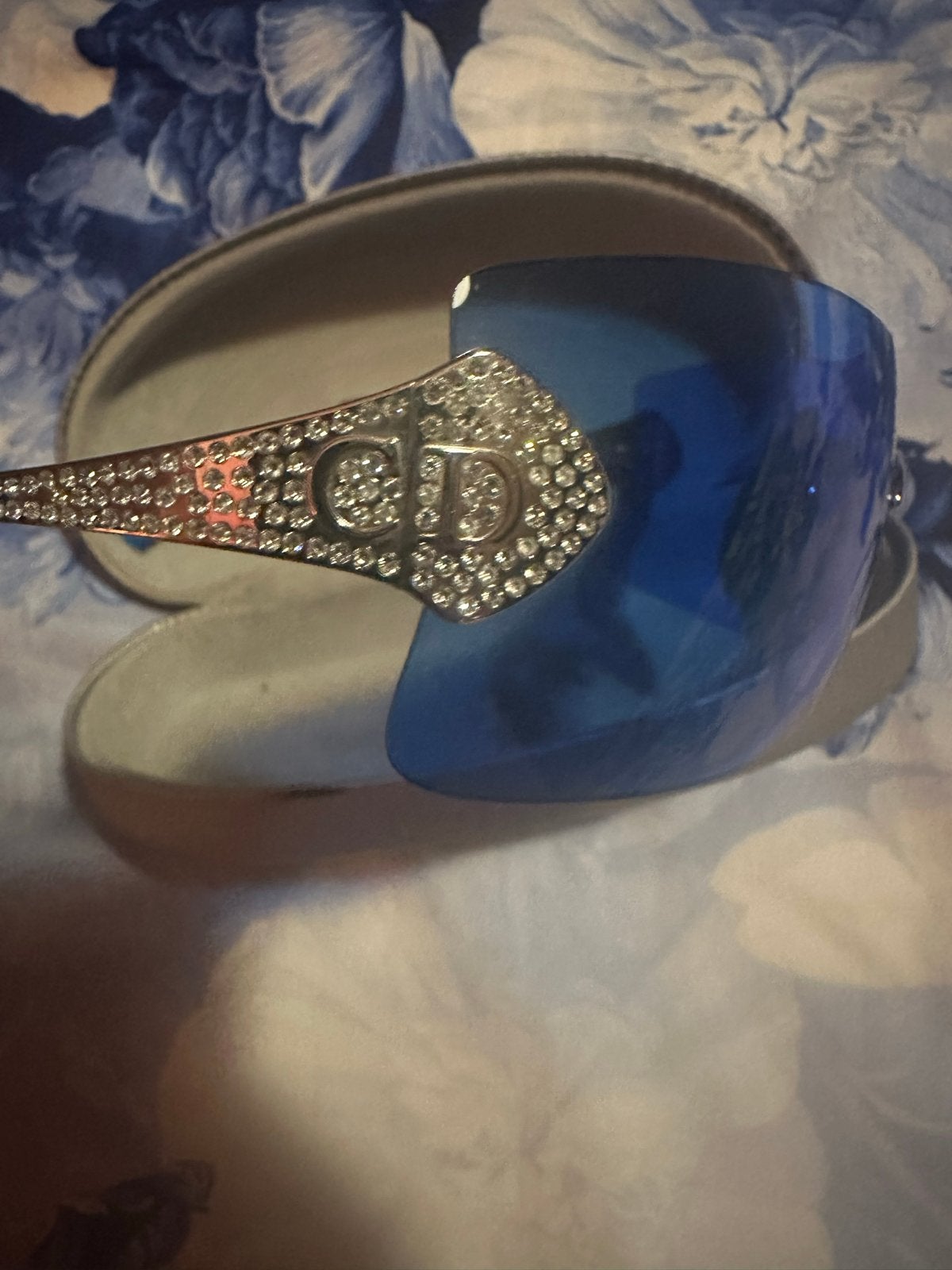 Christian Dior Vintage Zonnebril Gold Plated Swarovski 2000, Zonnebril, Overige kleuren, Ophalen of Verzenden, Zo goed als nieuw