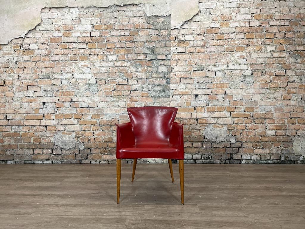 Meerdere Matteo Grassi Vela rood bij TheReSales, Huis en Inrichting, Stoelen, Ophalen, Zo goed als nieuw, Vijf, Zes of meer stoelen