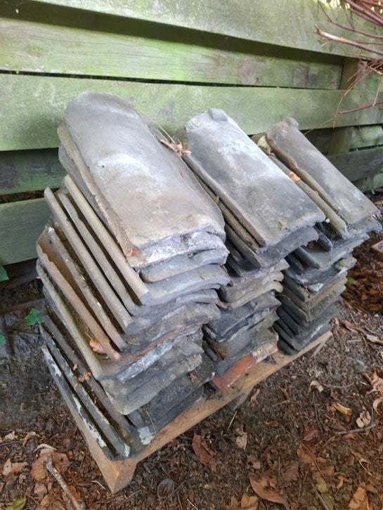 54 oude betonnen sneldekpannen, Ophalen, Gebruikt, Steen of Klei, Minder dan 5 m²