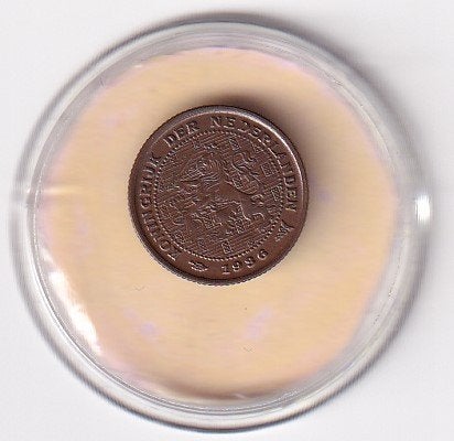 1/2 Cent 1936 Zeer Netjes  Mooi, Verzenden, Koningin Wilhelmina, Overige waardes, Losse munt