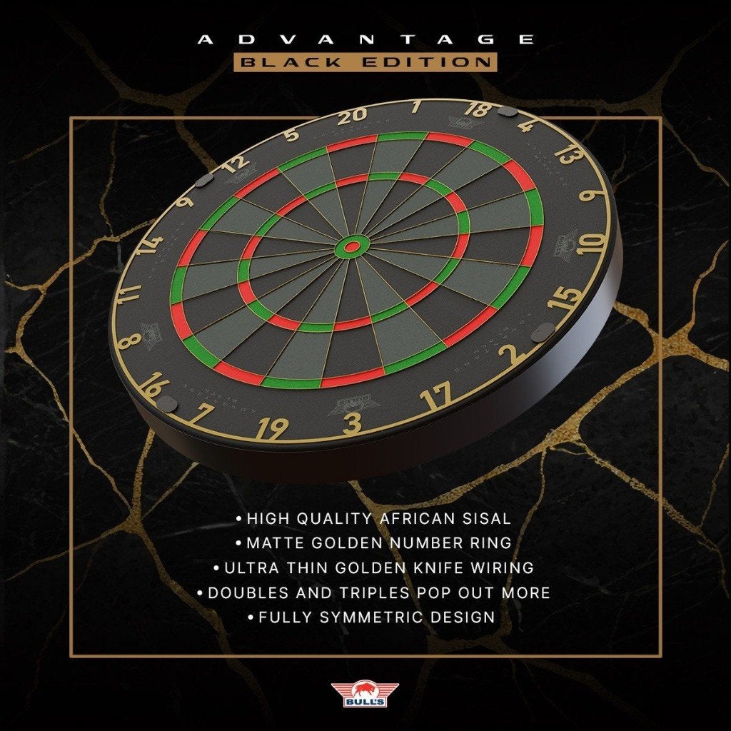 Bull's Dartbord Advantage Black Edition, Ophalen of Verzenden, Nieuw, Dartbord