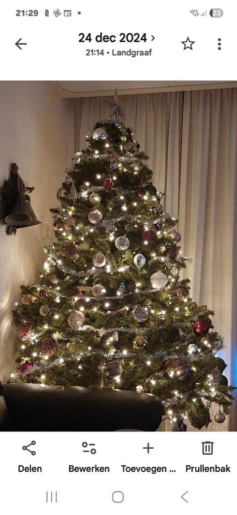 Kerstboom 210 cm hoog, Diversen, Kerst, Ophalen