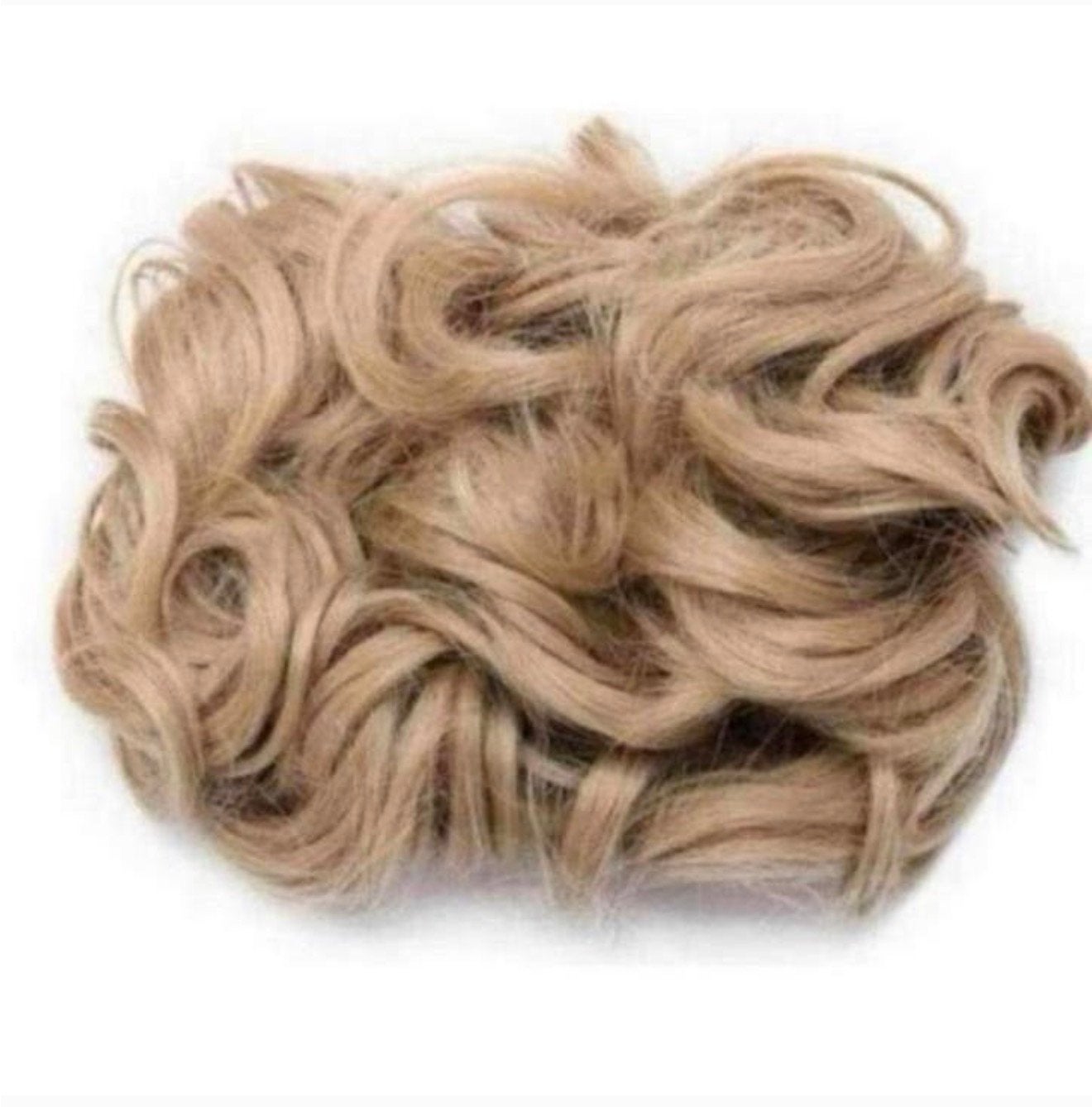 Chignon haar stuk Blonde Grote Dikke Krullen Scrunchie Blond, Nieuw, Ophalen of Verzenden, H, H
