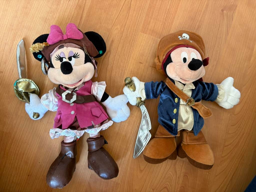 Disney Mickey en Minnie piraat knuffels, Ophalen of Verzenden, Mickey Mouse, Nieuw, Knuffel