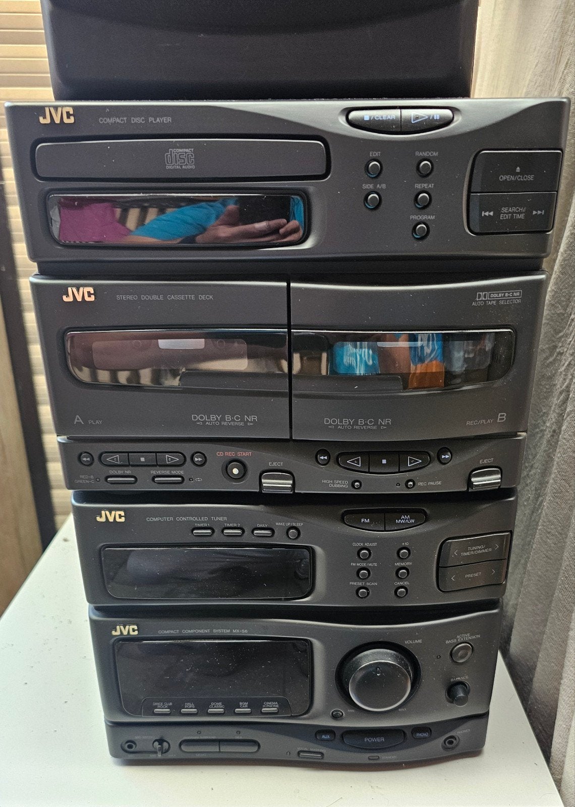 jvc CA-MXS6BK audioset met afstandsbediening en in kast., Ophalen, Gebruikt, Speakers, JVC
