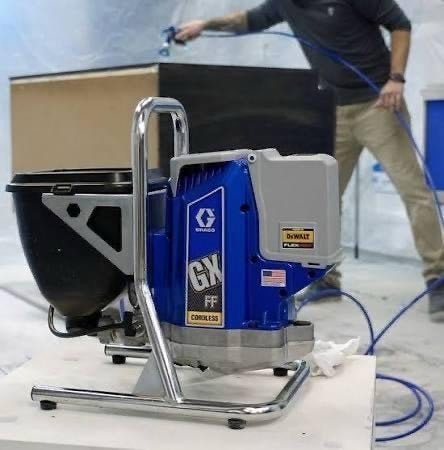 Graco GX Cordless airless/ verfspuitmachine 1x gebruikt!., Ophalen, Gebruikt