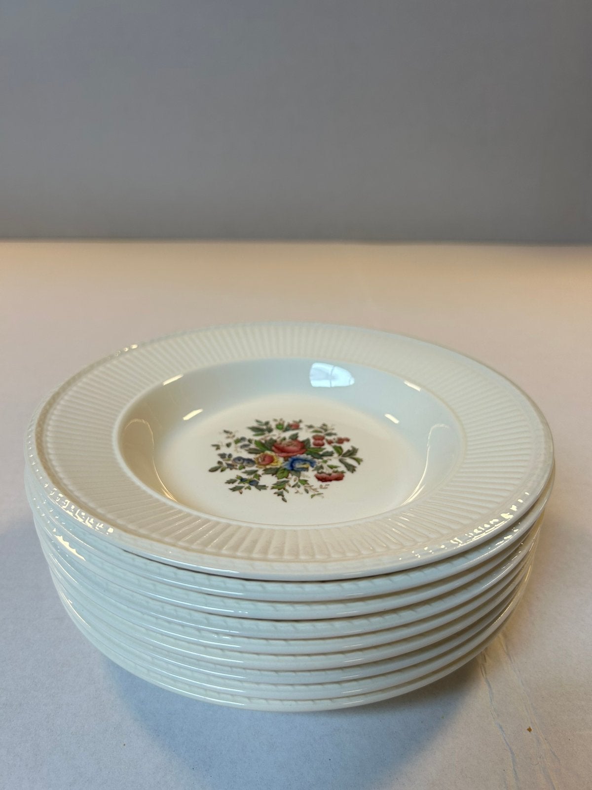 9x Wedgwood Conway soepborden, Huis en Inrichting, Ophalen of Verzenden, Zo goed als nieuw, Porselein, Overige typen