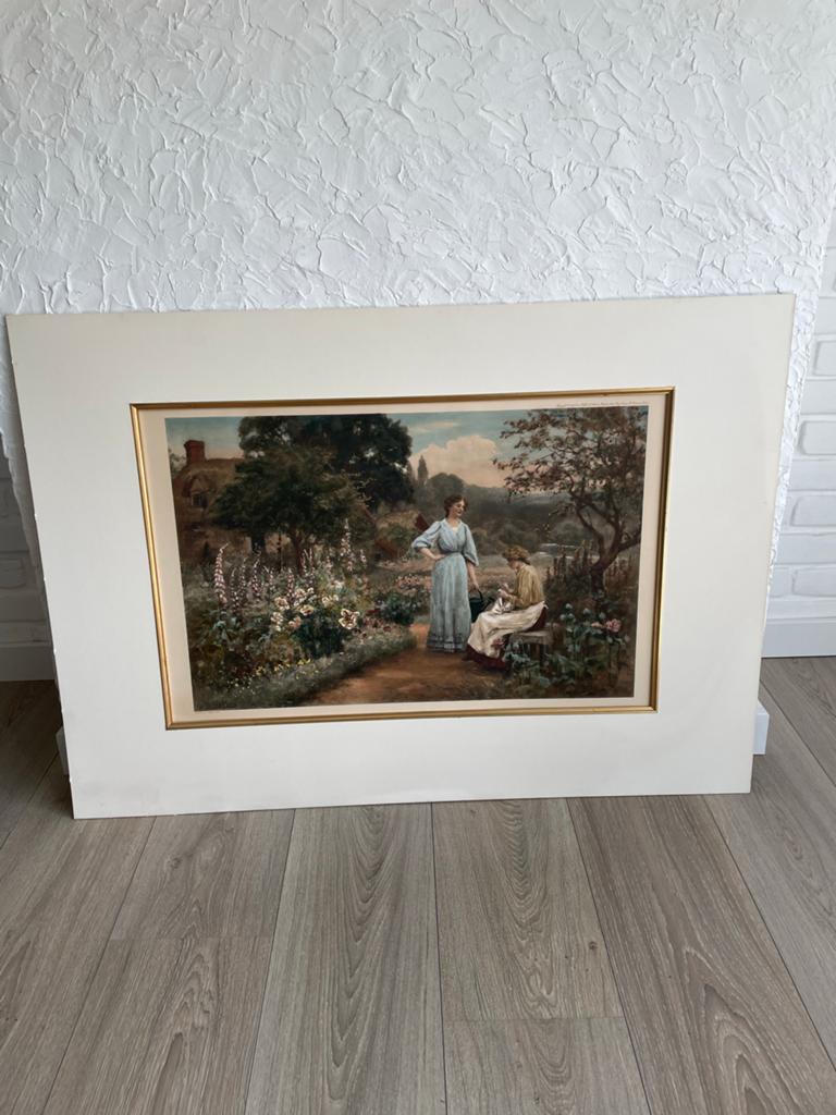 Antieke  prent van Jeanie King, Antiek en Kunst, Ophalen