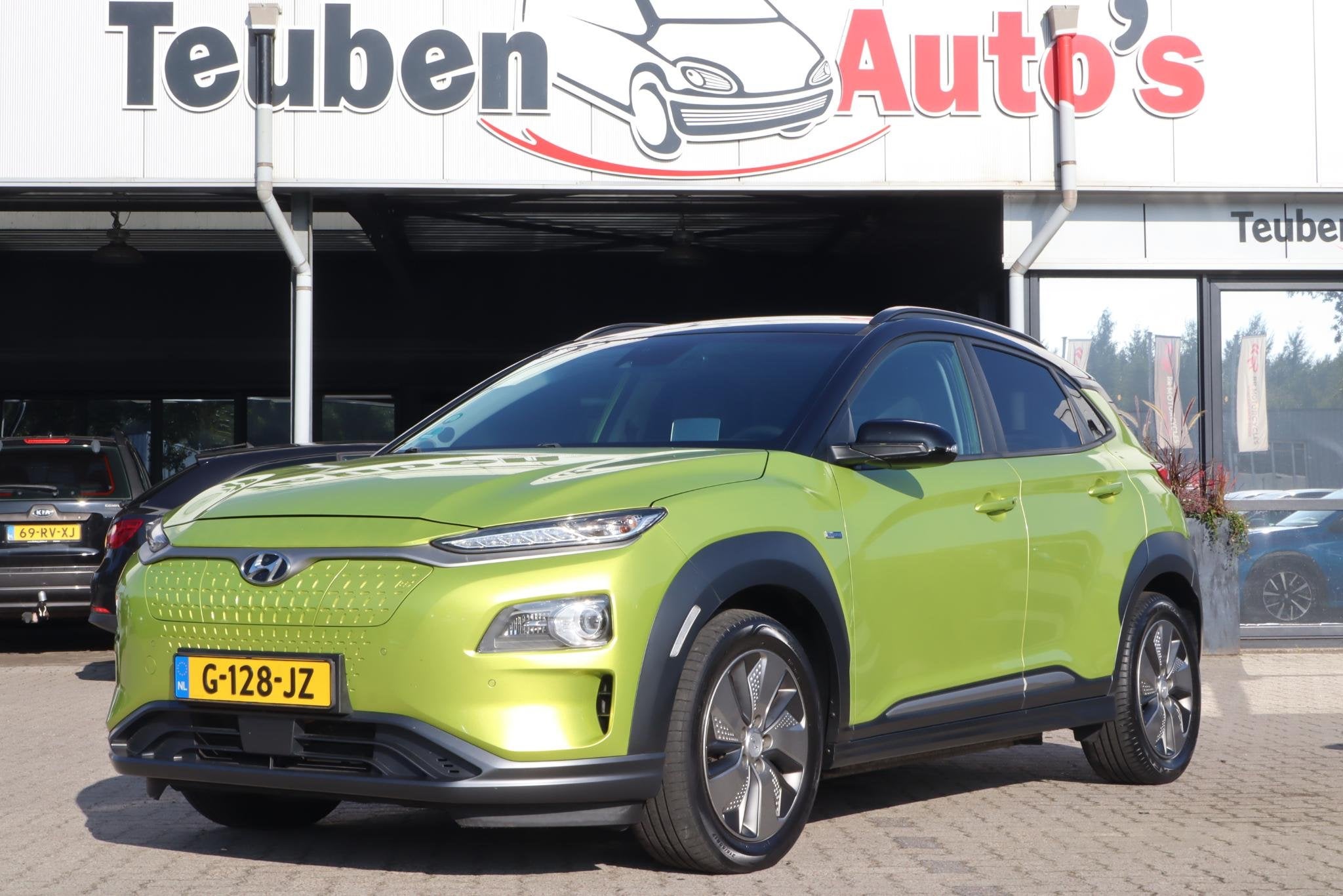 Hyundai Kona EV Premium 64 kWh | SOH 90,7% | Stoelverwarming, Auto's, Gebruikt, Automatische klimaatregeling, 64 kWh, 575 min