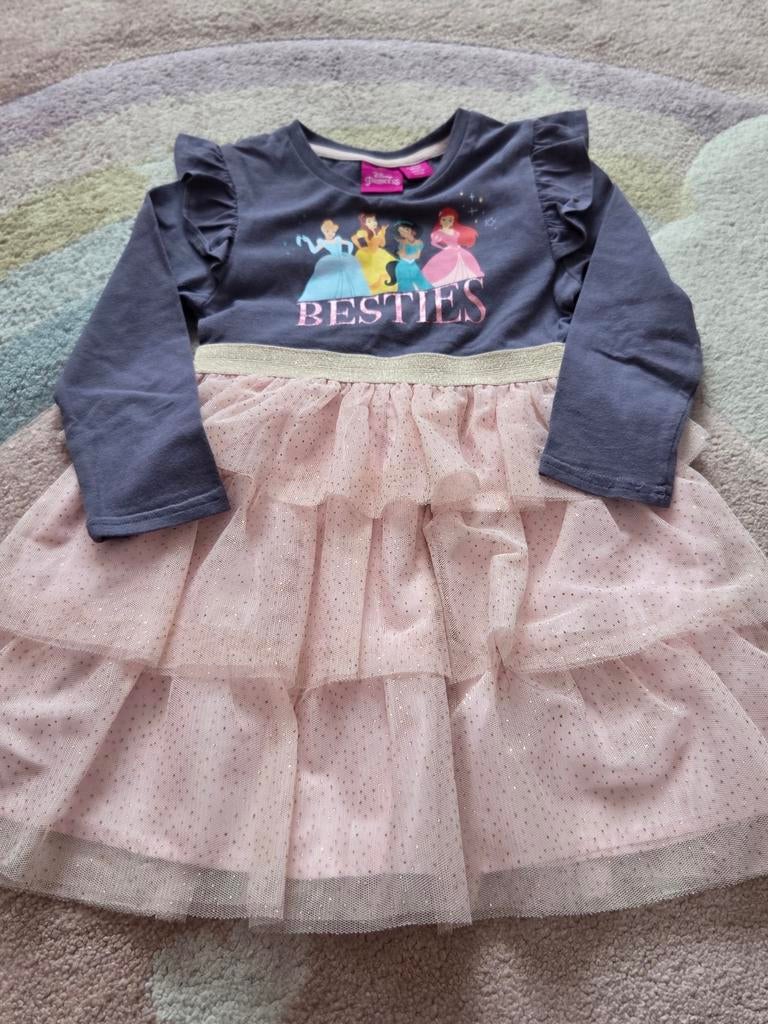 Roze glitter Disney prinsessen jurk maat 98, Kinderen en Baby's, Kinderkleding | Maat 98, Meisje, Zo goed als nieuw, Jurk of Rok