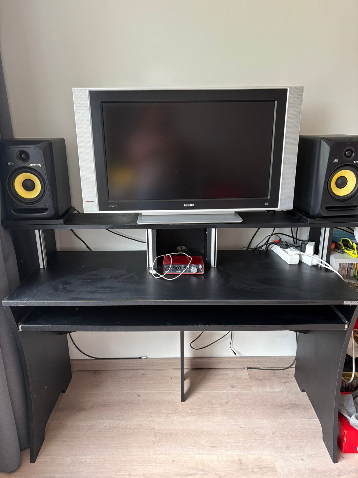 Muziek meubel incl boxen en versterker, Ophalen, 70 tot 120 cm, Zo goed als nieuw, 120 tot 170 cm
