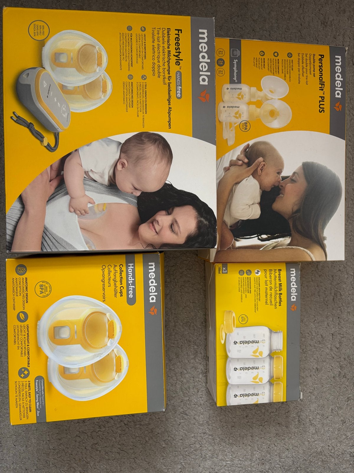 Medela Freestyle Hands-free Borstkolf Set met Accessoires, Ophalen, Medela, Borstkolf, Zo goed als nieuw