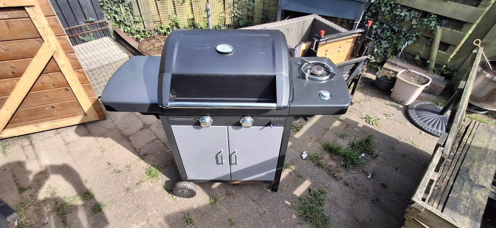 Campinggaz gasbarbecue/keuken verrijdbaar., Tuin en Terras, Gasbarbecues, Ophalen, Gebruikt