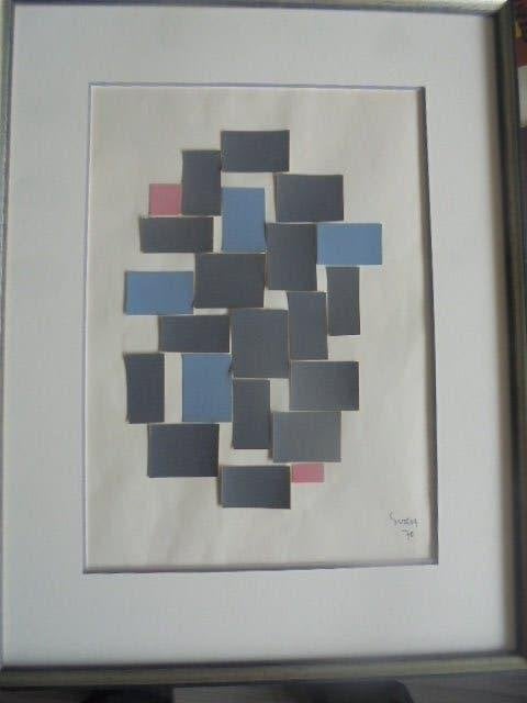 De Ploeg - Siep van den Berg - collage uit 1970, Ophalen, Papier/karton, Collage, Abstract