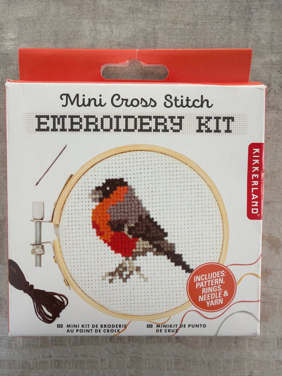 Mini Kruissteek Borduurpakket - Roodborstje, Ophalen of Verzenden, Nieuw, Handborduren, Borduurpakket