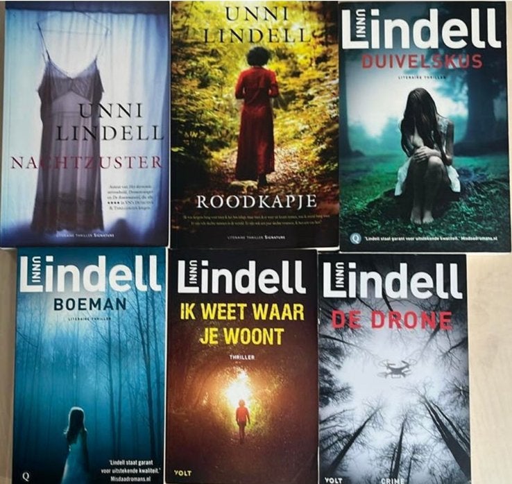 6 thrillers Unni Lindell, oa de drone, ik weet waar je woont, Boeken, Ophalen of Verzenden, Zo goed als nieuw, Scandinavië