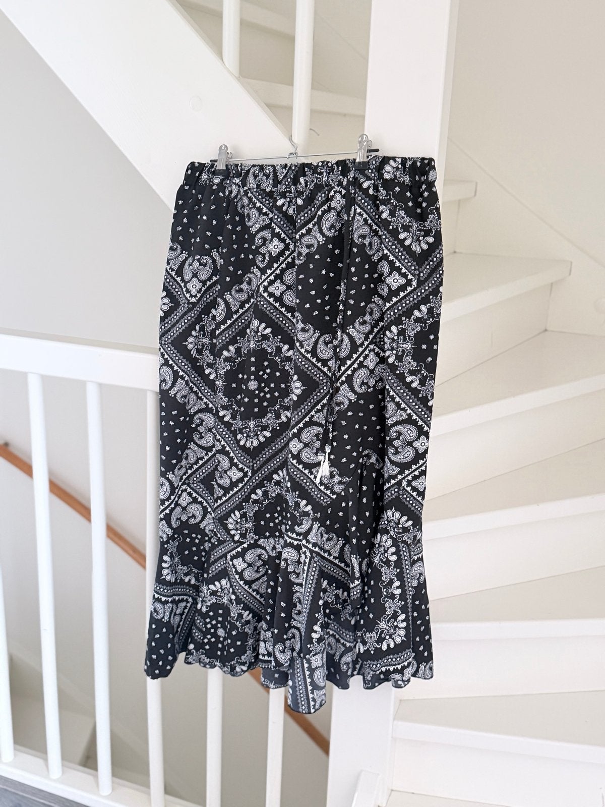 Shein Curve 0XL Zwart-witte bandana print rok, Zwart, Maat 46/48 (XL) of groter, Ophalen of Verzenden, Zo goed als nieuw
