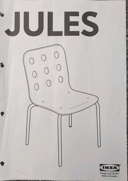 2 stoelen stapelbaar licht blauw Jules Ikea, Ophalen, Gebruikt, Twee, Blauw