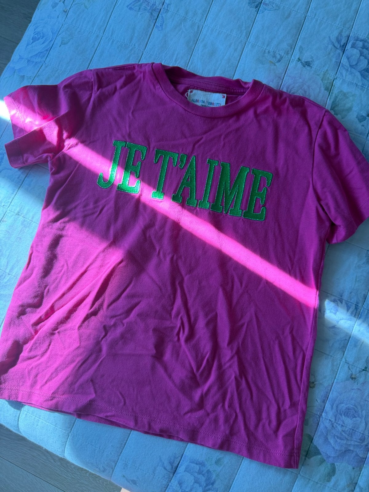 Alberta Ferretti Junior 'Je T'aime' T-shirt, Ophalen of Verzenden, Zo goed als nieuw, Meisje