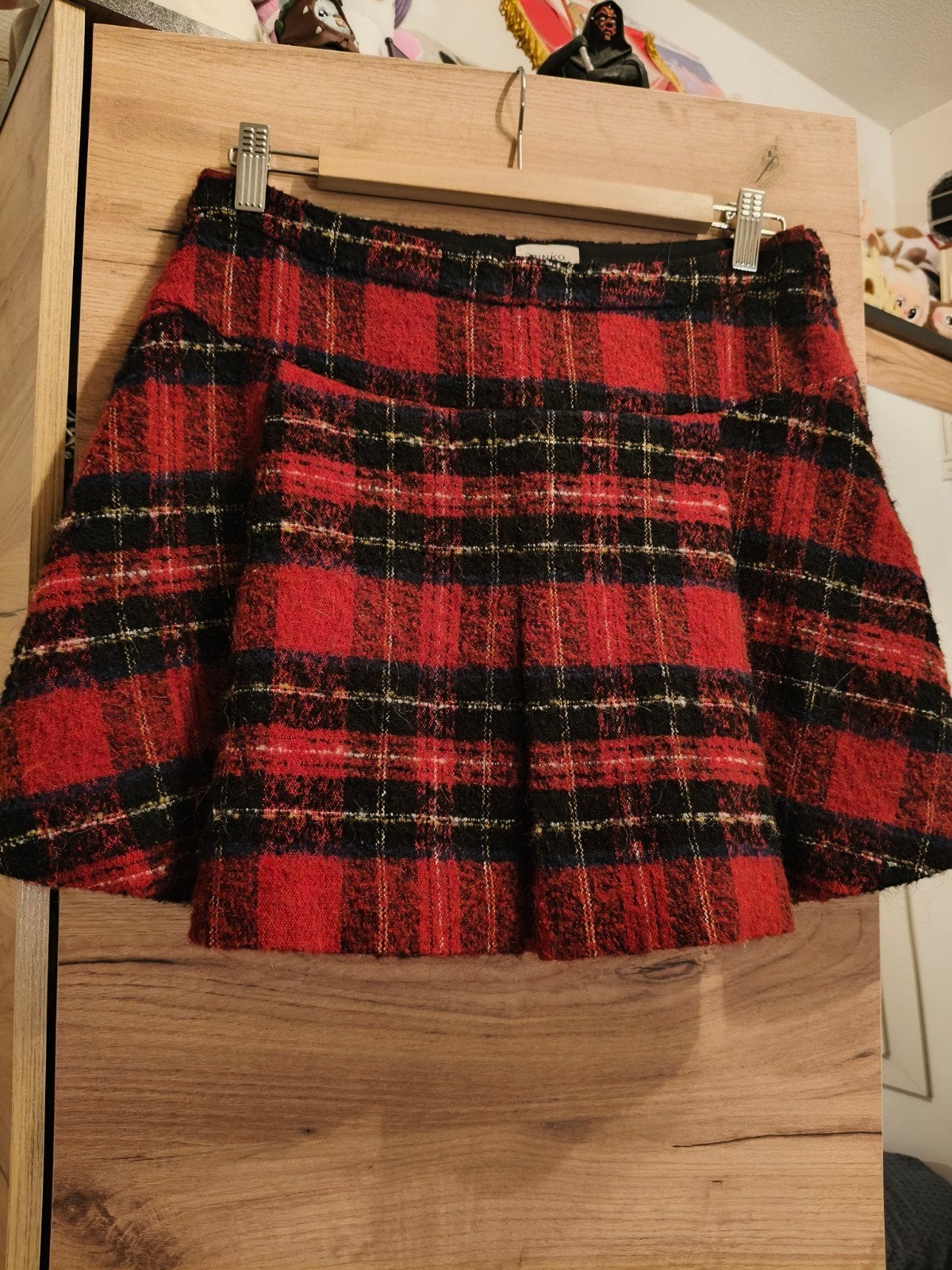 Pinko geruite mini-rok van wolblend - Zo goed als nieuw, Pinko, Ophalen of Verzenden, Maat 36 (S)