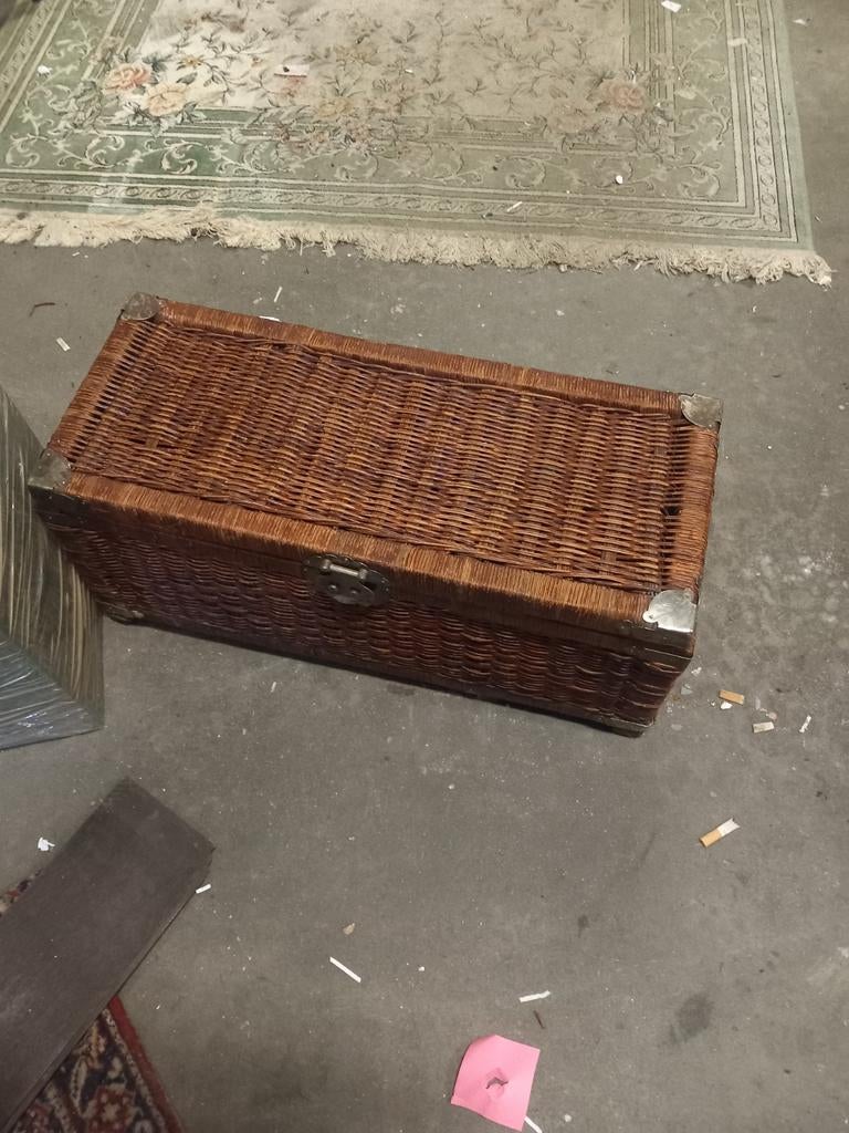 Riete mand prijs € 15.00, Huis en Inrichting, Woonaccessoires | Schalen en Manden, Ophalen of Verzenden, Rond, Riet