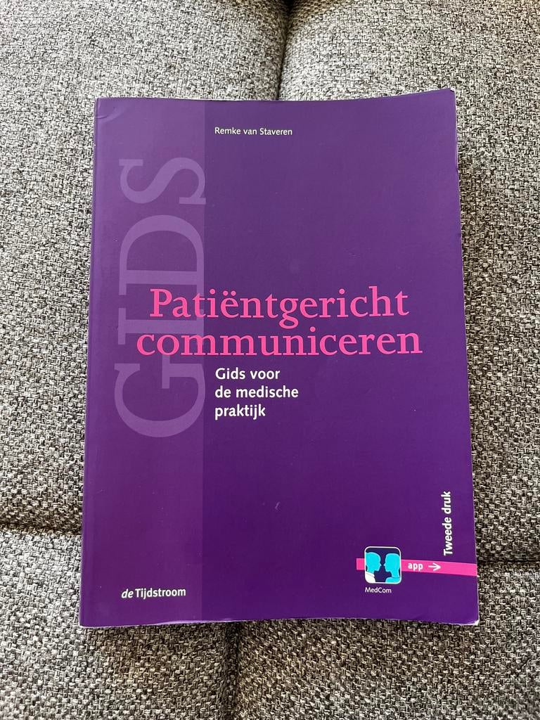 Patiëntgericht Communiceren - Studieboek, Boeken, Studieboeken en Cursussen, Ophalen of Verzenden, Gamma, Zo goed als nieuw, WO
