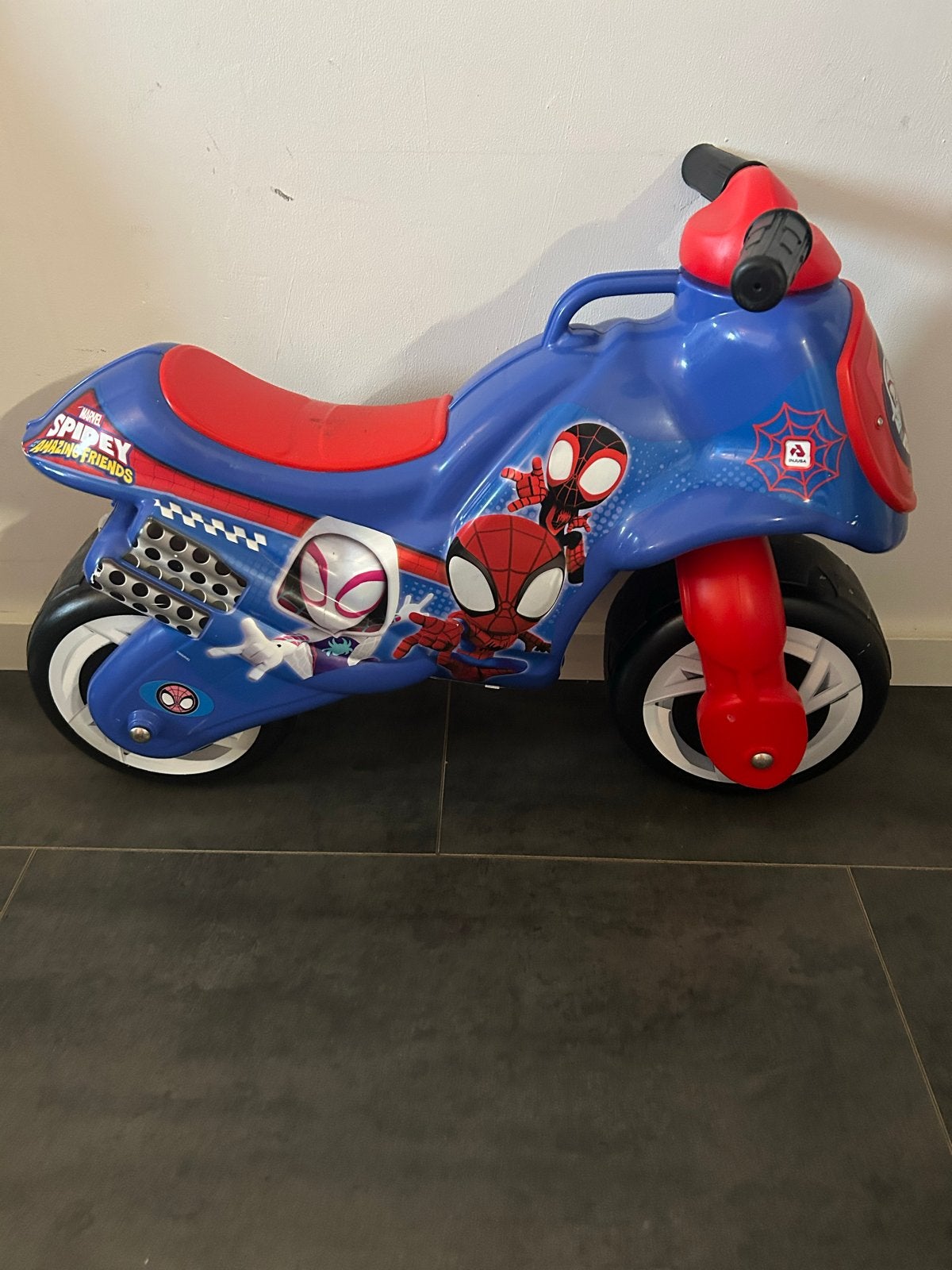Spiderman Loopmotor - Spidey and His Amazing Friends, Ophalen of Verzenden, Gebruikt, Loopvoertuig