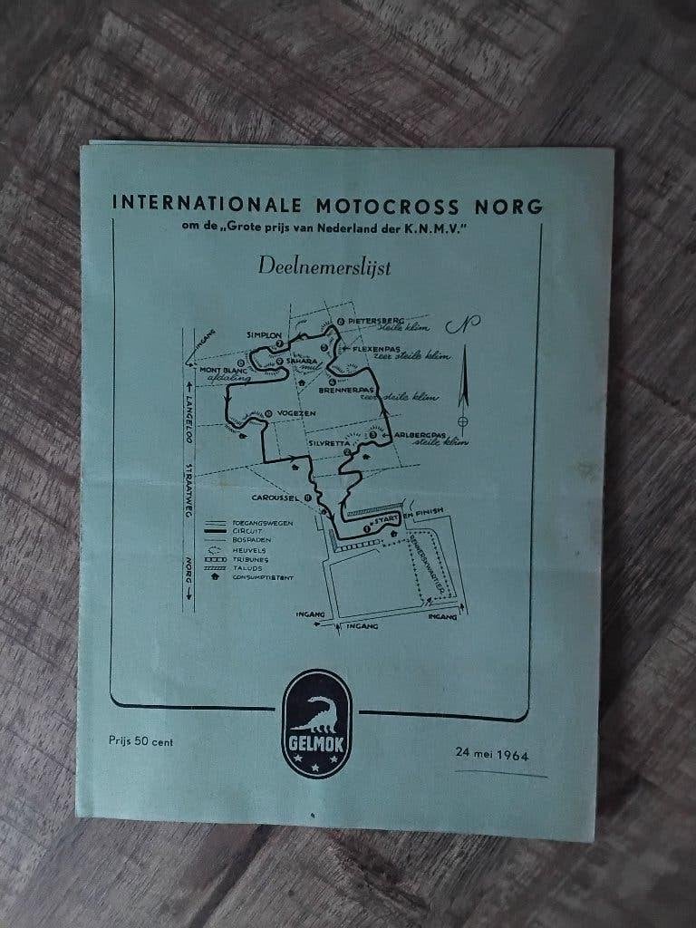 Oud programma motocross norg 1964, Ophalen of Verzenden, Gebruikt, Auto's