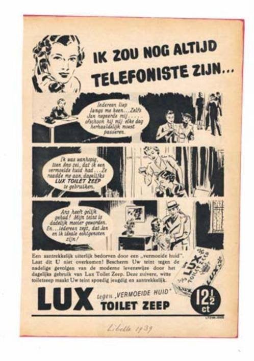 Stripje - LUX Toiletzeep - Advertentie uit Tijdschrift 1939, Ophalen of Verzenden, 1920 tot 1940, Knipsel(s)