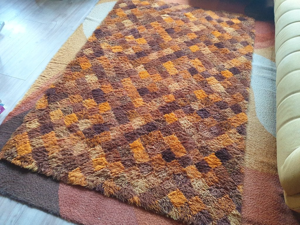Space age vloerkleed! ☆ – retro, seventies, 70s, jaren 70, Ophalen, 150 tot 200 cm, 200 cm of meer, Zo goed als nieuw