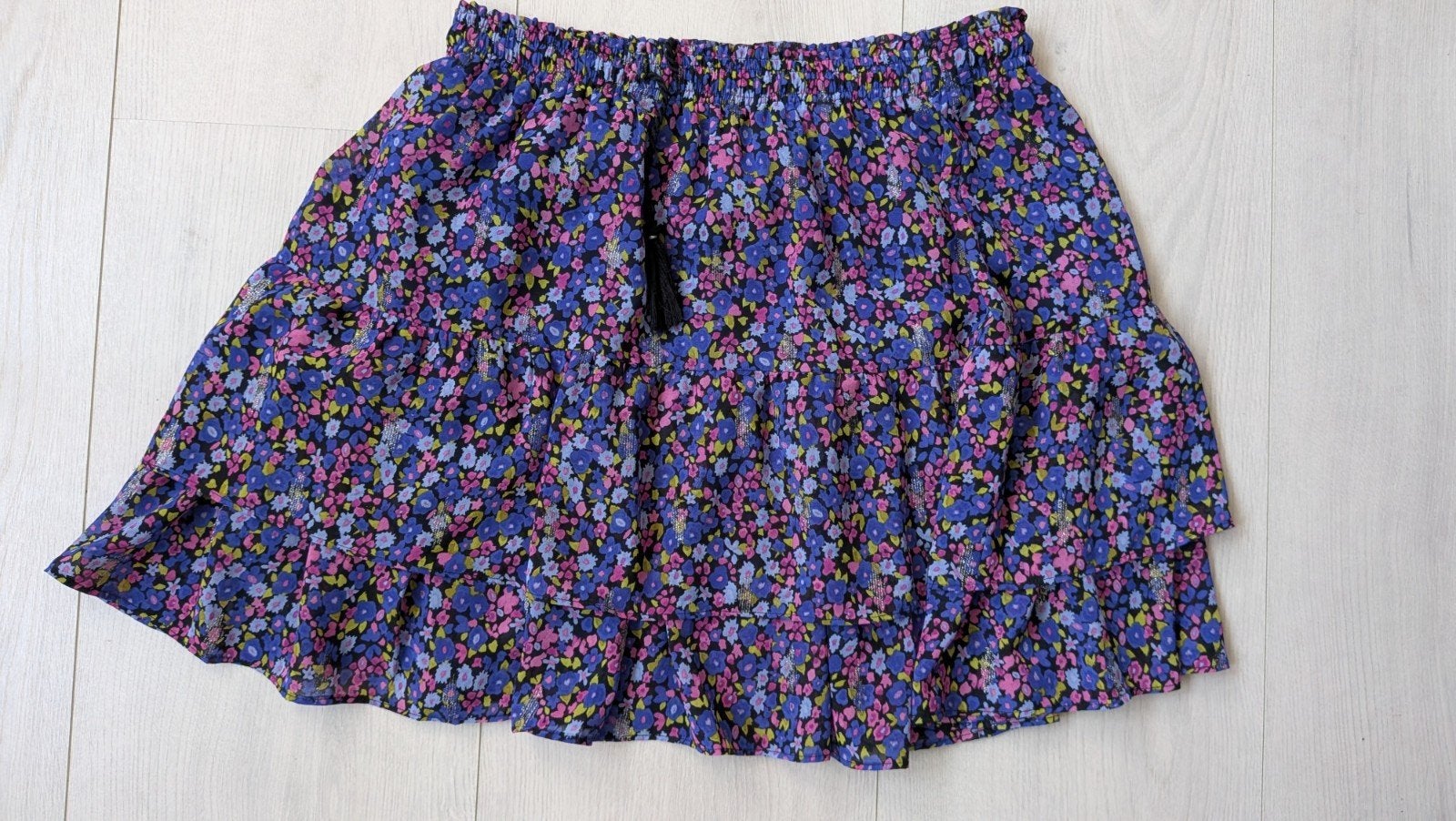 Eksept by Nicolette rokje, met bloemenprint, M de, Maat 38/40 (M), Blauw, Ophalen of Verzenden, Zo goed als nieuw