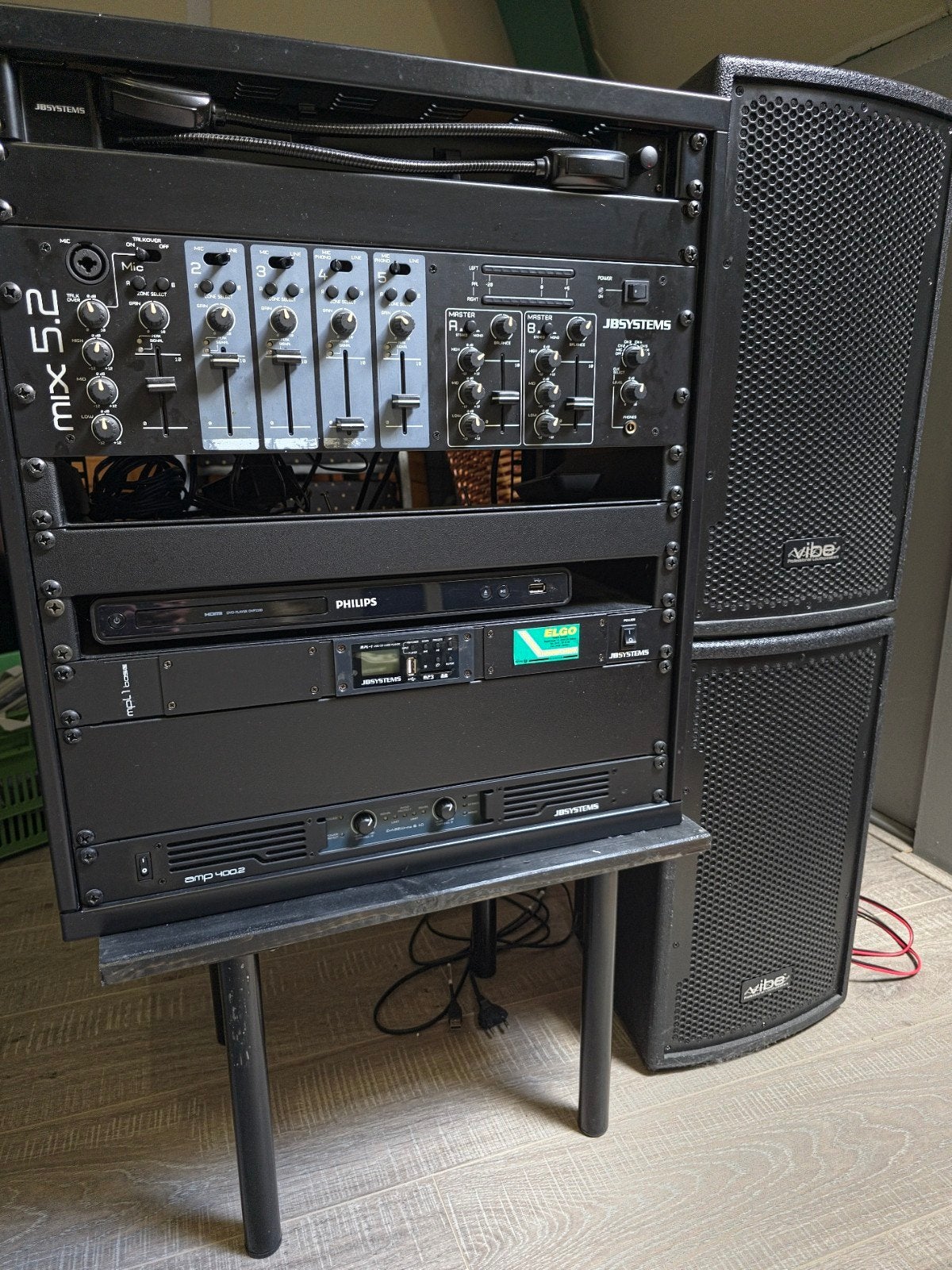 Vibe Professional Loudspeakers met JB Systems apparatuur, Audio, Tv en Foto, Gebruikt, Speakerset, Geschikt voor surround/home cinema