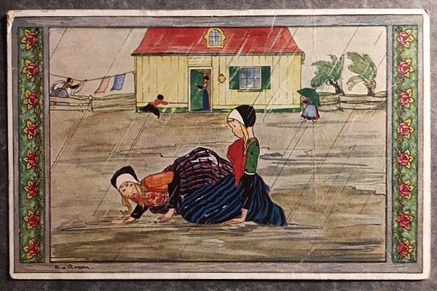 Ansichtkaarten Rie Cramer Regen Sneeuw Hoepel, Ophalen of Verzenden, Voor 1920, Gelopen, Kinderen