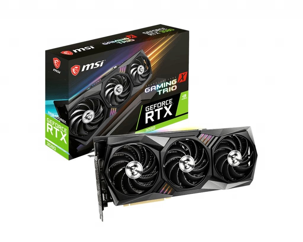 MSI GeForce RTX 3080 Gaming X Trio 10G, Computers en Software, Videokaarten, GDDR6, PCI-Express 4, Ophalen of Verzenden, Zo goed als nieuw
